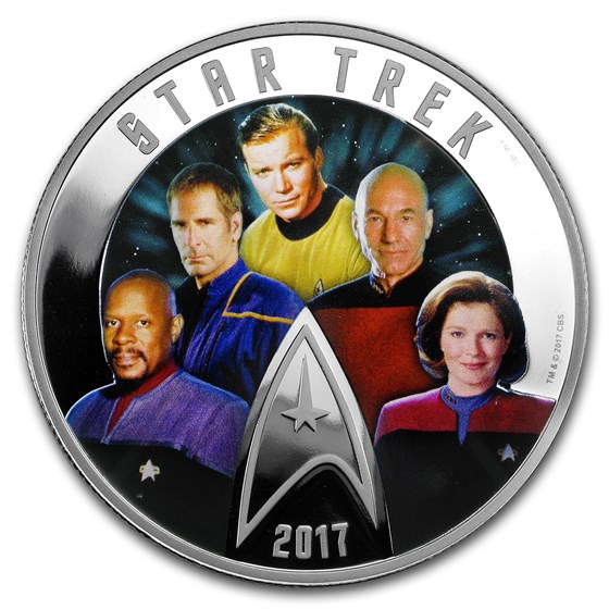 2017 Canada 2 oz Silver Proof $30 Star Trek: Five Captains 2017 Canada 2 oz Silver Proof $30 Star Trek: Five Captains
